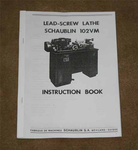 Schaublin model 102 lathe - schaublin, vm