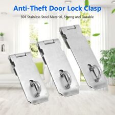 Stainless Steel Burglar-proof Gate Bolt Shed Latch Padlock Hasp Door Clasp Lock