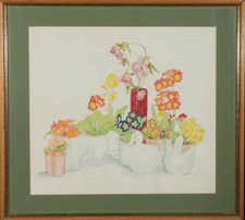 J. Hoctor - 20th Century Watercolour, Polyanthus