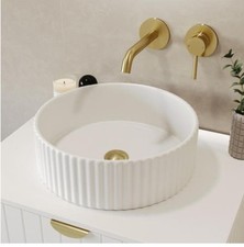 Round Countertop Basin Fluted