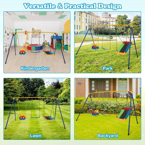 Kids swing set - swing, metal