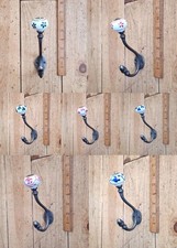 Rustic iron coat hook Ceramic