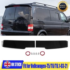 FOR VW TRANSPORTER T5 T5.1 T6 T6.1 GLOSSY BLACK REAR TWIN BARN DOOR ROOF SPOILER