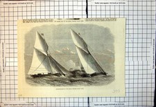 Original Old Antique Print