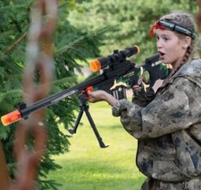 28inch KIDS Camo AW50 SNIPER RIFLE TOY GUN LIGHTS SOUND BOYS ARMY SOLDIER PLAY