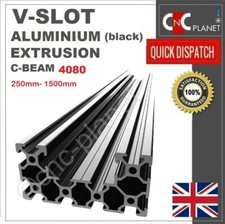 C-BEAM BLACK  V-SLOT 4080 ALUMINIUM EXTRUSION U PROFILE LINEAR GUIDE RAIL CNC 