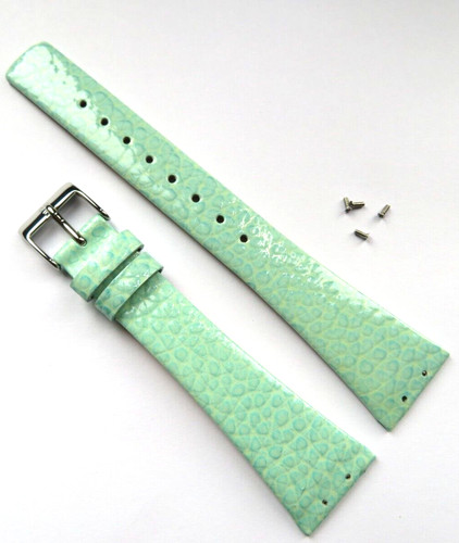 Watch band leather green - band,