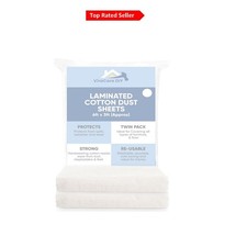 Versatile 10-Pack Cotton Dust Sheets, 6'x3' – Ideal for Painting & Decorating