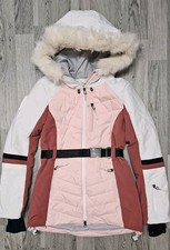 Sweaty Betty Method Softshell White/Pink Snow Ski Jacket Coat Size Small Recco