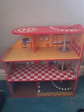 Wooden Toy Fire Station