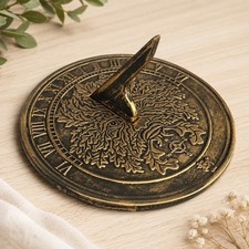 Green man terracotta sundial - green,