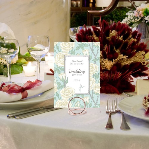 6pcs wedding place card - 6pcs,