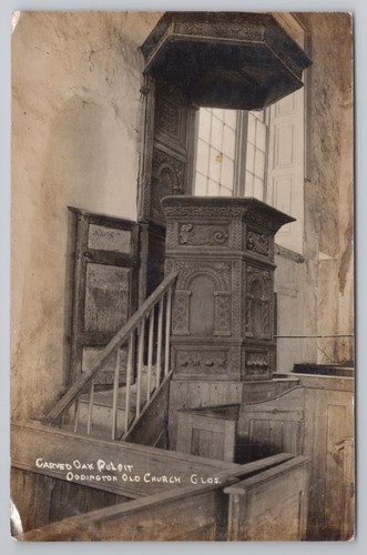 Rppc carved oak pulpit - carved,
