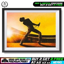 FREDDIE MERCURY QUEEN Wall Art Picture Poster Print BUY 2 GET 2 FREE | A4 to A1
