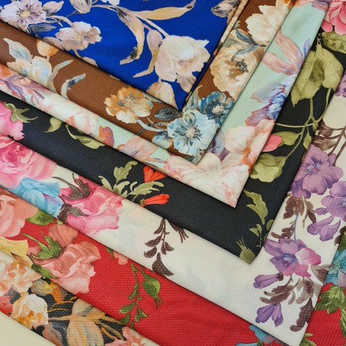 Floral paisley jersey fabric - paisley,