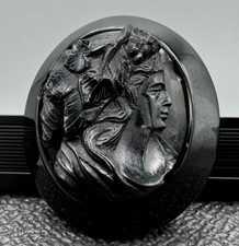 Victorian Whitby Jet  Cameo
