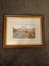 Newcastle Upon Tyne Framed Picture Of The Tyne Bridge By J D Lindsay