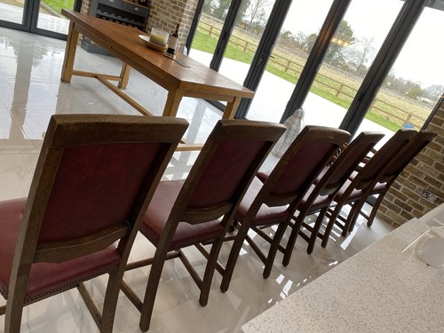 Edwardian set oak studied - set, of