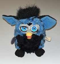 Furby 70-800 Tiger 1999 Generation 1 Black Blue Blue Eyes And Ears Half Working