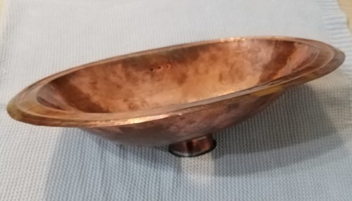Hand made oval solid copper - hand,