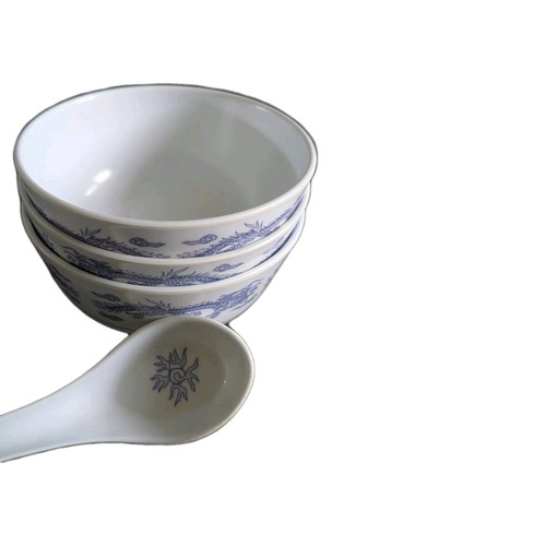 3xchinese blue white - blue, rice