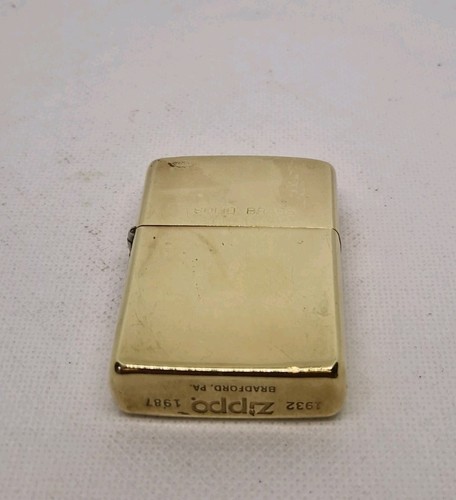 Vintage solid brass zippo 1932 - brass,