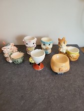 6 X Vintage Egg Cups