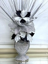 Silver Vase With Flowers