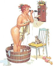 SEXY PIN UP GIRL IN THE BATH TUB BATHROOM TOILET METAL PLAQUE TIN WALL SIGN 090