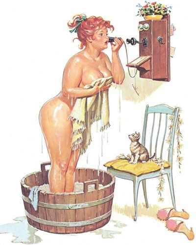 Sexy pin girl - up, in