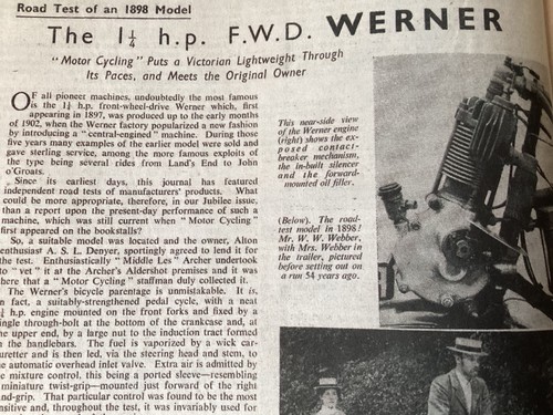 Werner cyclemotor autocycle - werner,