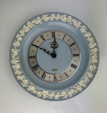 Wedgwood of Etruria & Barlaston Blue & White Queensware Plate Clock - Working