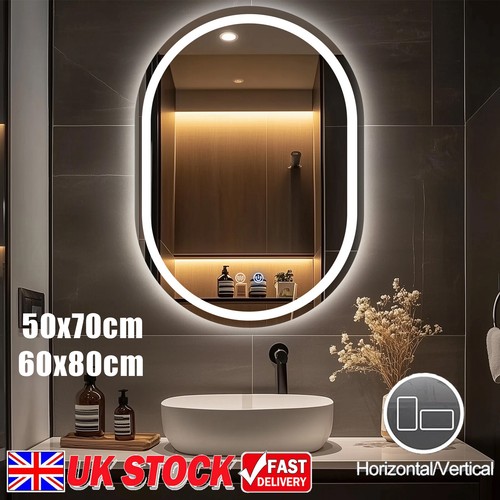 Oval illuminated bathroom - oval,