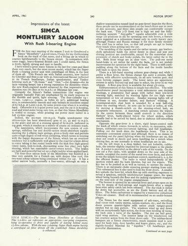 Simca montlhery original 1961 - montlhery,