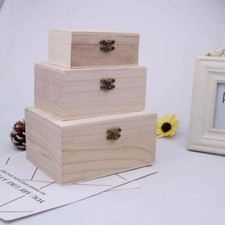 Wooden Square Hinged Storage