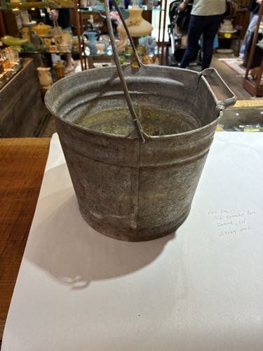 Vintage galvanized bucket - vintage,