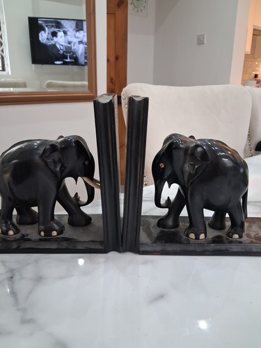 Pair ebony elephant - pair,