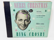 Bing Crosby Merry Christmas by Decca Records A-550 4X 78 Set Booklet 1945, VG