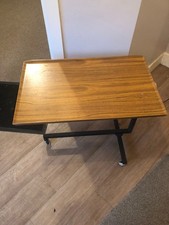 Folding table on wheels