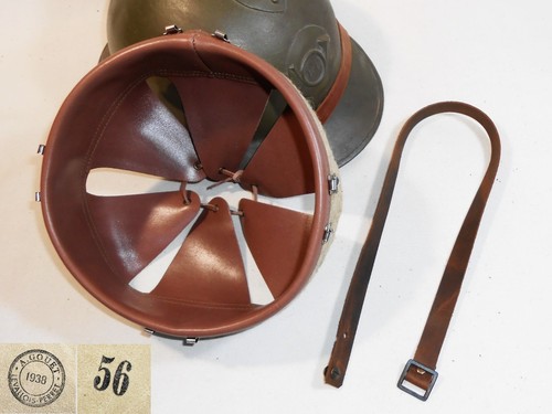 Leather brown liner helmet