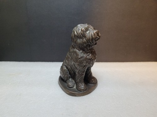 Vintage bronze resin dog - bronze,