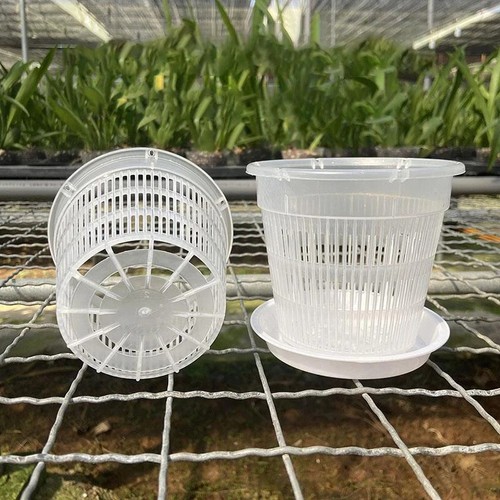 1pcs clear plastic orchid pots - 1pcs,