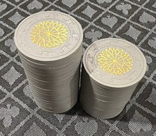 Grey Paulson Top Hat & Cane Starburst Poker Chips - Qty 35