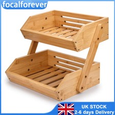 2-Tier Wooden Fruit Vegetables