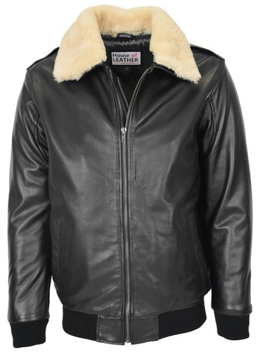 Mens bomber leather jacket - leather,