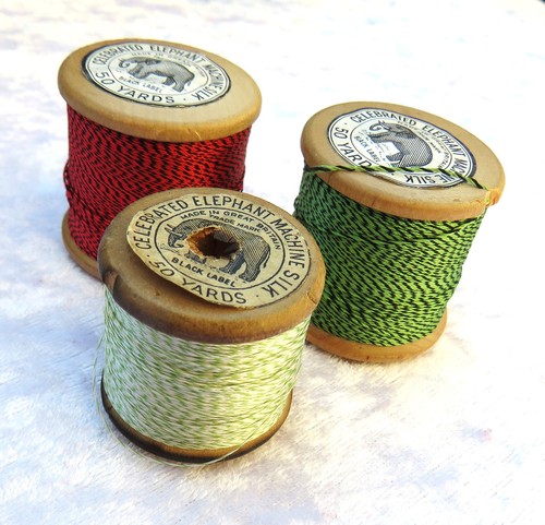 Vintage wooden spools