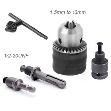 1.5-13mm Heavy Duty Drill Chuck with Key Conversion SET - 1/4" Hex, SDS Plus, ..