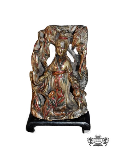 Carved asian style soapstone - asian,
