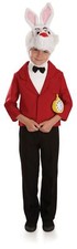 Kids Mr White Rabbit Costume S - XL Boys Girls Book Day Week Fancy Dress