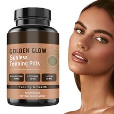 Tan Pills |Tan Bronzing Supplement | 60 Count Oral Tablets Radiant Youthful Skin